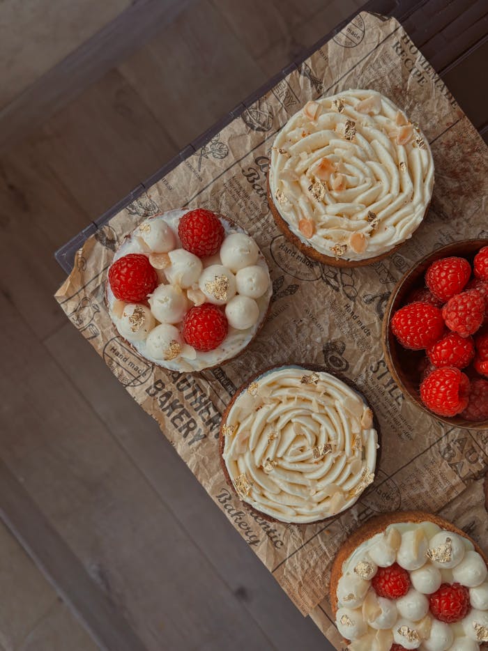 Small Ready-to-Eat Cakes on a Tray
